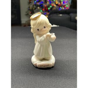 Vintage 1996 Precious Moments Enesco April Birthstone Porcelain Angel Figurine